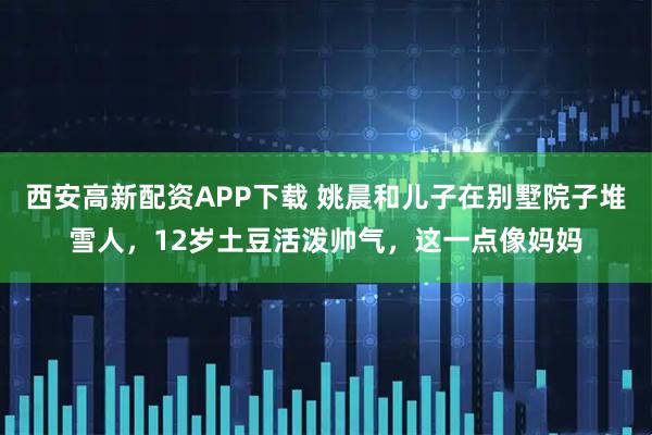 西安高新配资APP下载 姚晨和儿子在别墅院子堆雪人,12岁土豆活泼帅气,这一点像妈妈